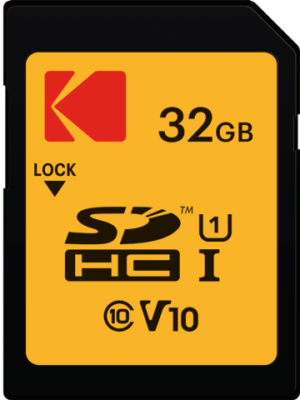 KODAK V10 Premium Performance SDHC Memory Card (32GB, EKMSD32GHC10K)