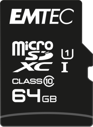 EMTEC Elite Gold microSDXC UHS-I U1 Memory Card (64GB, ECMSDM64GXC10GP)
