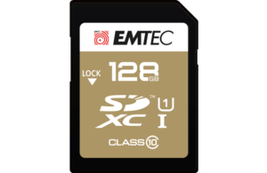 EMTEC Elite Gold SDXC UHS-I U1 Memory Card (128GB, ECMSD128GXC10GP)
