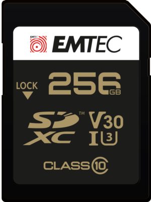 EMTEC SpeedIN Pro SDXC UHS-I U3 V30 Memory Card (256GB, ECMSD256GXC10SP)