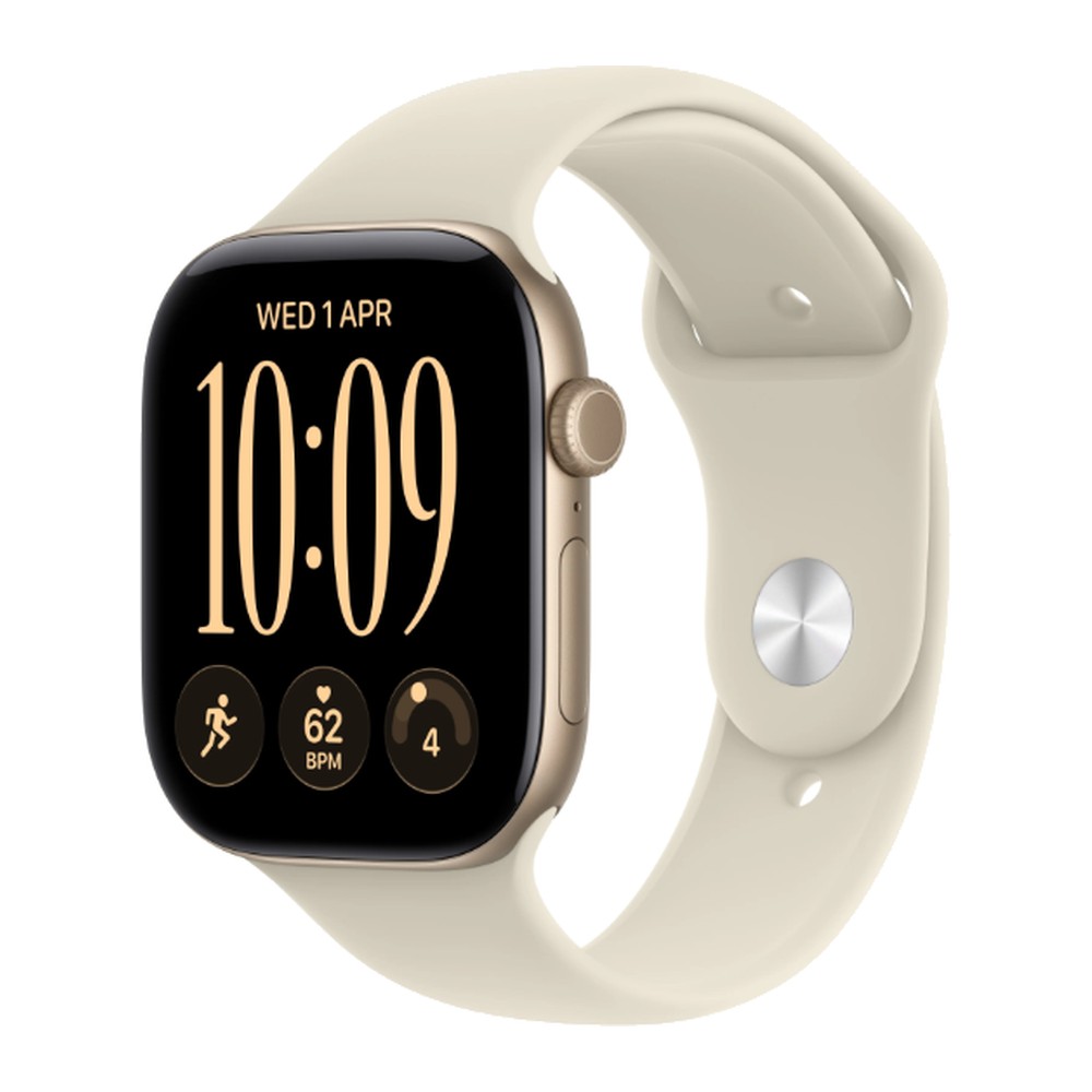 Apple Watch Series 12 42mm (GPS) (MJED4, Light Gold Aluminium Sand Sport Band - S/M) (International Version)