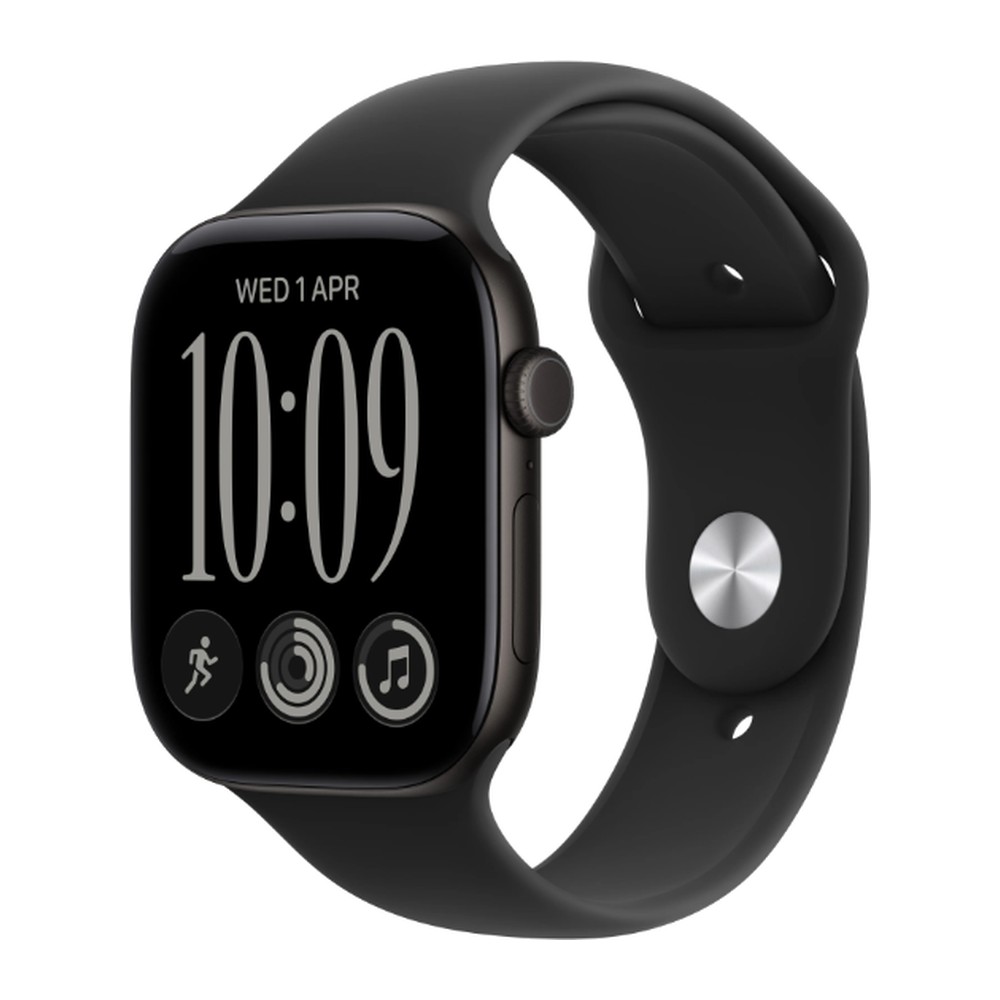 Apple Watch Series 12 46mm (GPS) (MJEL4, Black Aluminium Black Sport Band - M/L) (International Version) - Image 2