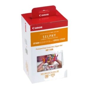 Canon RP-108 Colour Ink / Paper Set for SELPHY (108 Sheets, Postcard Size)