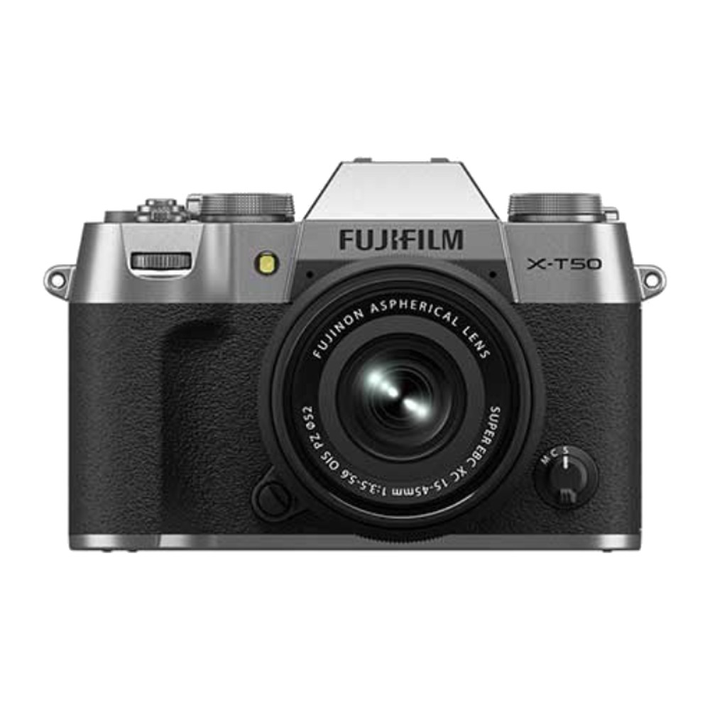 FUJIFILM X-T50 Mirrorless Camera with XC 15-45mm f/3.5-5.6 OIS PZ Lens (Silver)